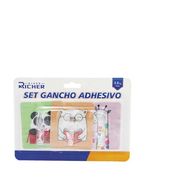 GENERICO - Pack 12 Gancho Adhesivo Soporte