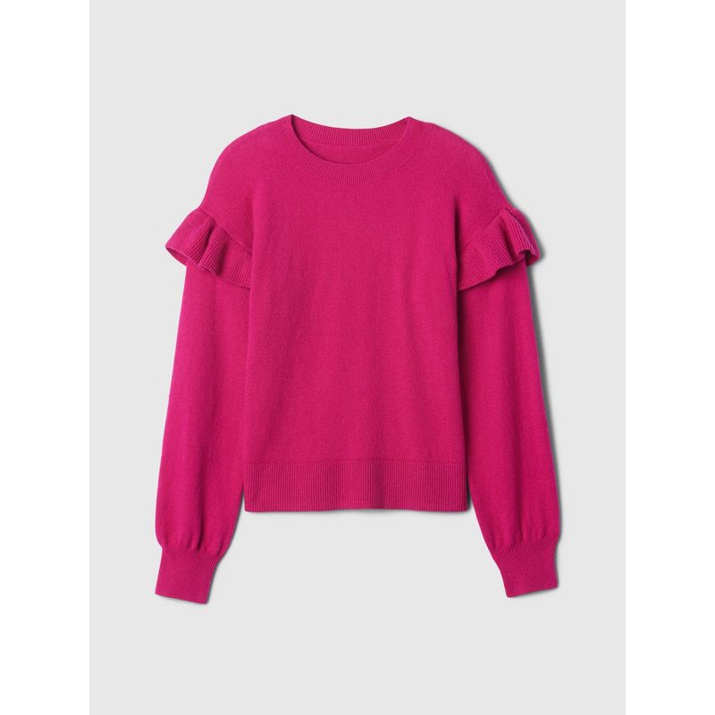 GAP - Sweater Niña Ruffle Morado.