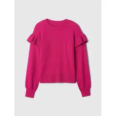 GAP - Sweater Niña Ruffle Morado