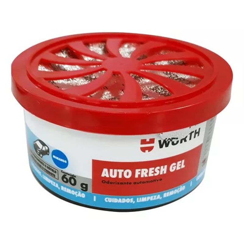 WURTH - PACK DE 2 GEL   AROMTAIZANTE   AUTOMOTRIZ CAR NEW Y FRESA MORANGO  WURTH 60G