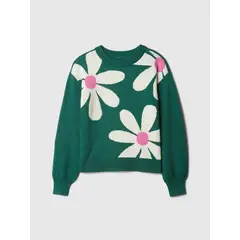 GAP - Sweater Niña Print Intarsia Azul