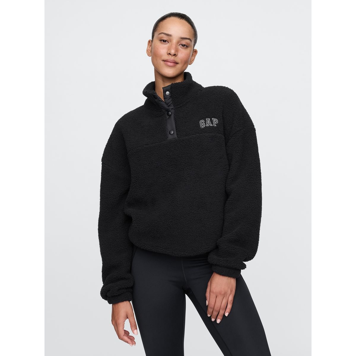 GAP - Polerón Mujer Sherpa Negro