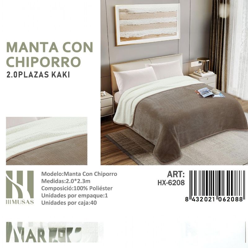 ANGELES DEL HOGAR - MANTAS FRAZADAS CON CHIPORRO 2 PLAZAS