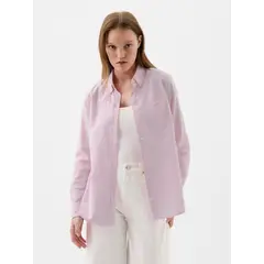 GAP - Blusa Mujer Logo Oxford Rosa