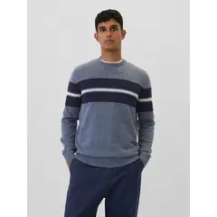 GAP - Sweater Hombre Colorblock Azul