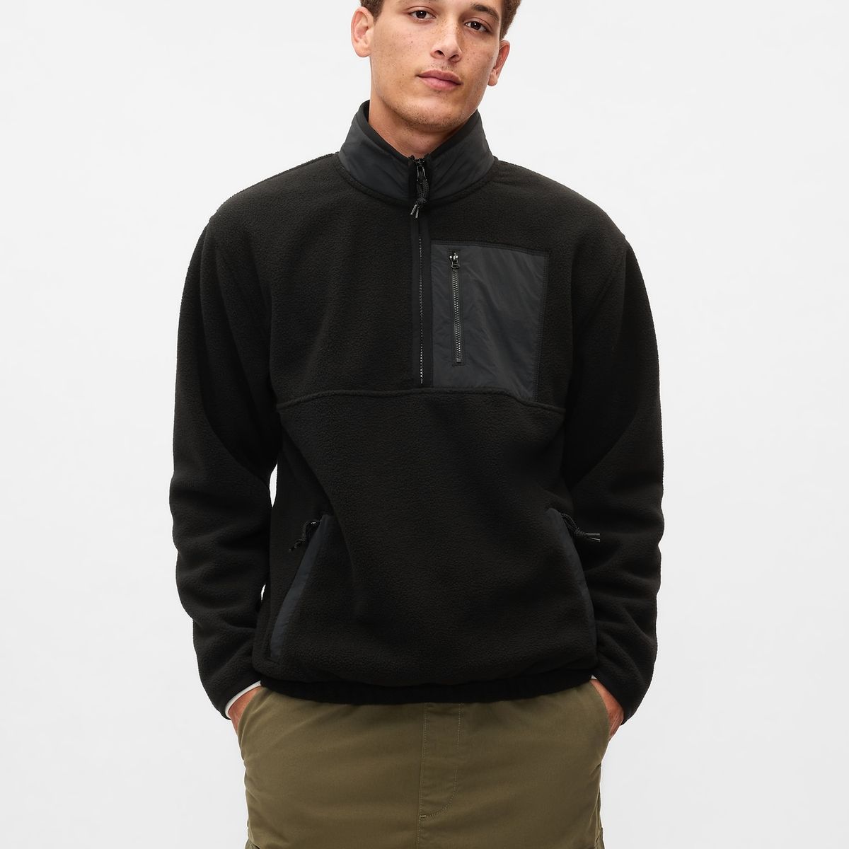 GAP - Polerón Hombre Sherpa Negro
