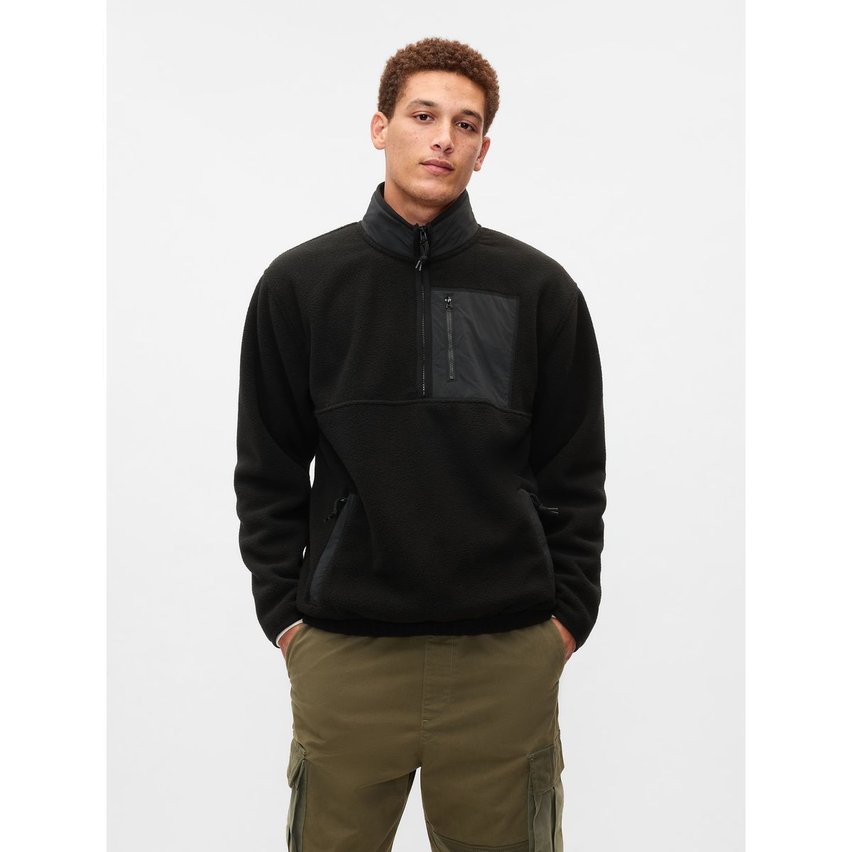 GAP - Polerón Hombre Sherpa Negro