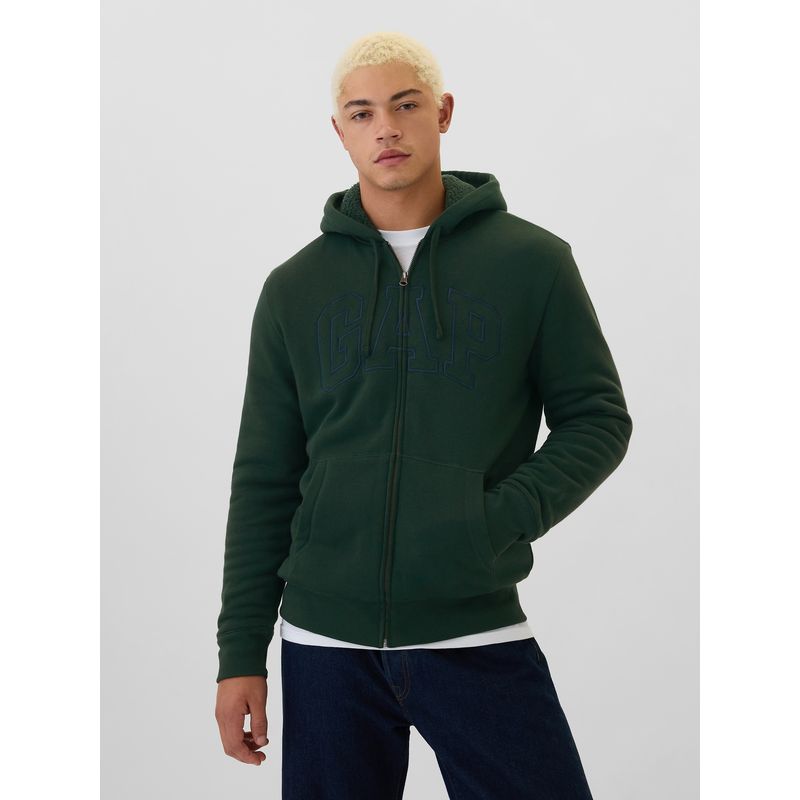 GAP - Polerón Hombre Logo Sherpa Verde