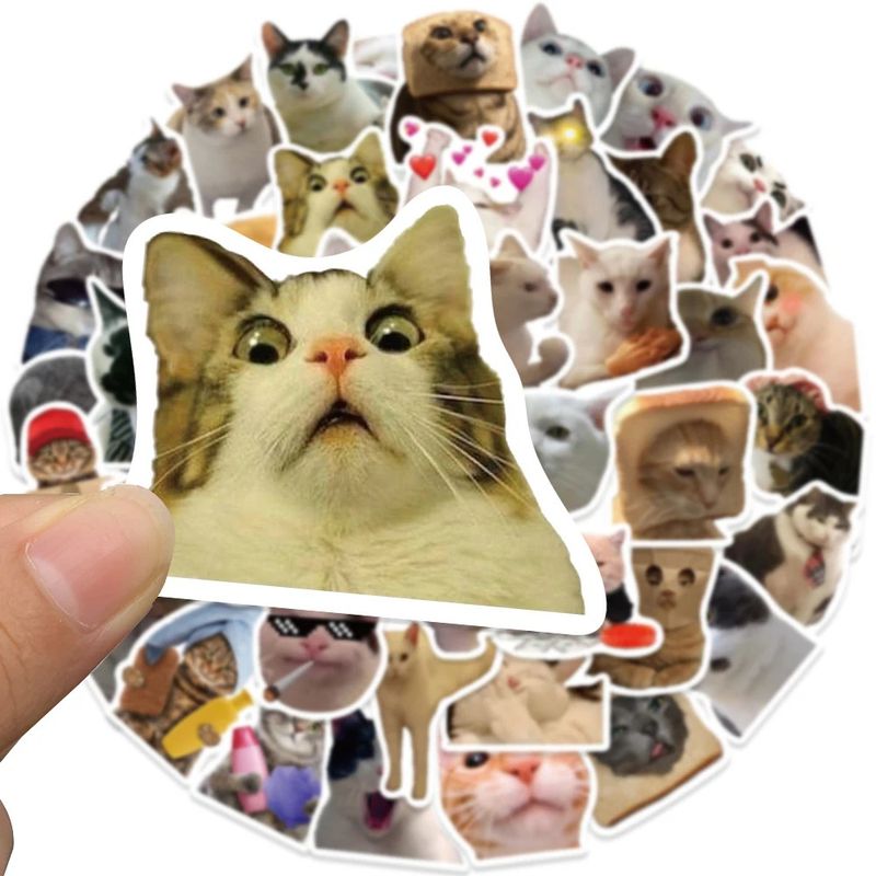 GENERICO - Pack 50 Sticker Gatitos Memes gatos Nekos