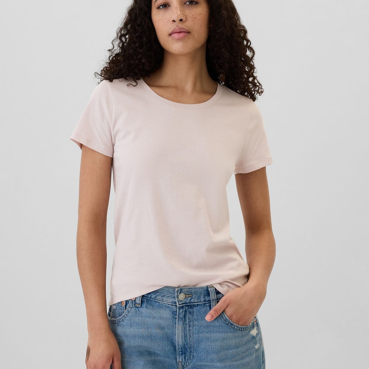 GAP - Polera Gap Gráfica Floreada Manga Corta Mujer Rosa