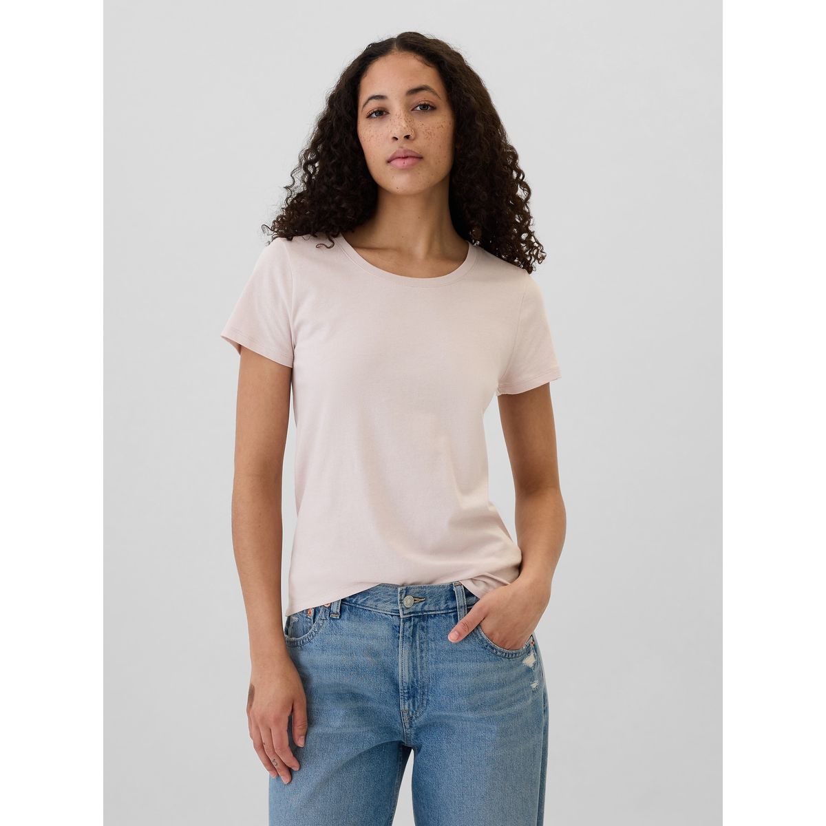 GAP - Polera Gap Gráfica Floreada Manga Corta Mujer Rosa