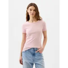 GAP - Polera Mujer Ribbed Rosa