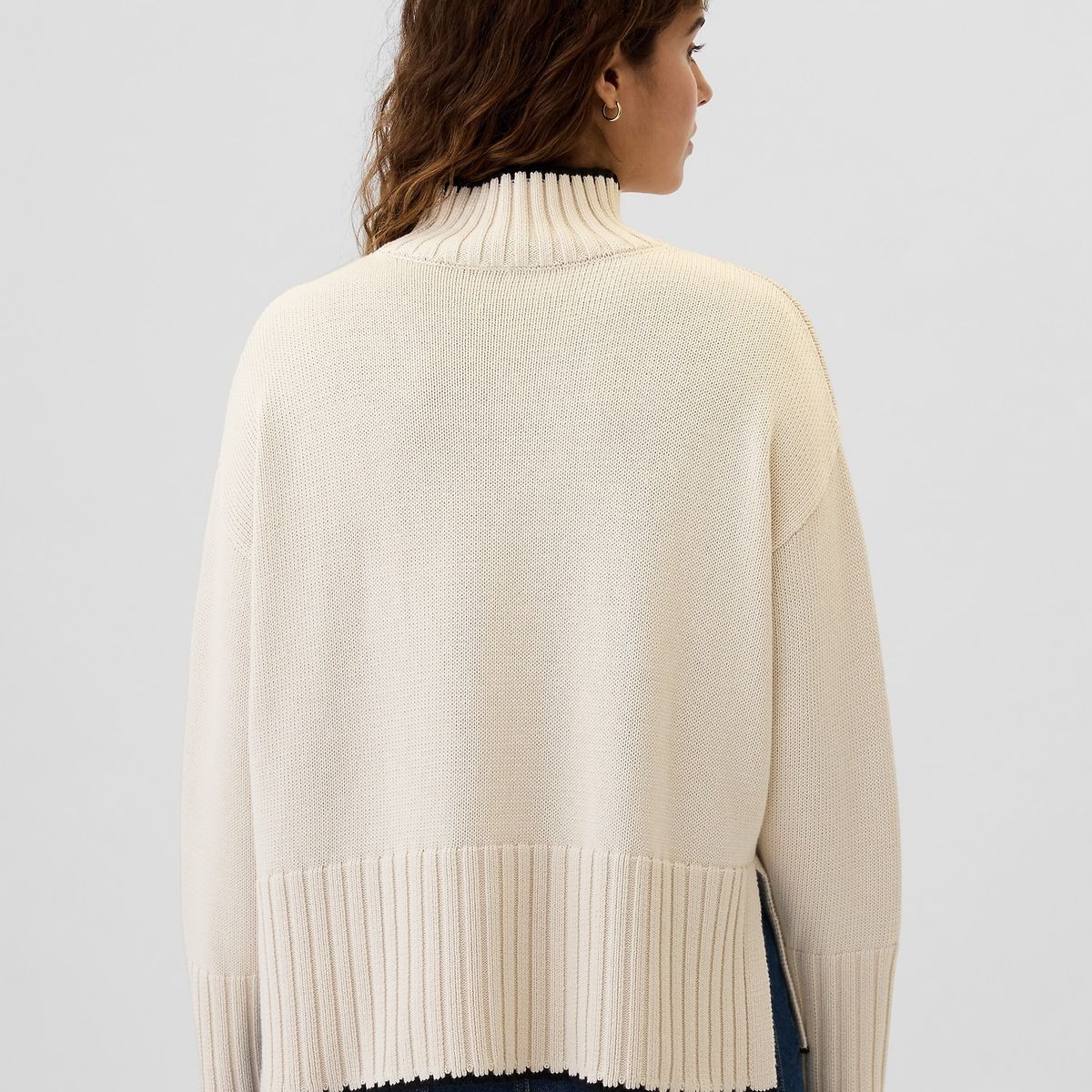 GAP - Sweater Mujer Mockneck Beige