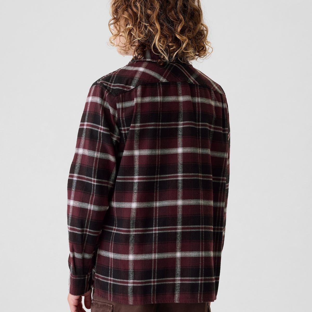 GAP - Camisa Gap Franela Manga Larga Niño Rojo