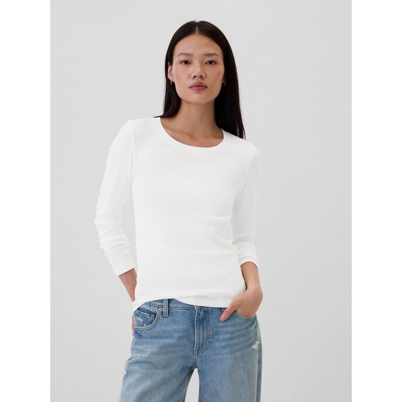 GAP - Polera Mujer Crew Blanco
