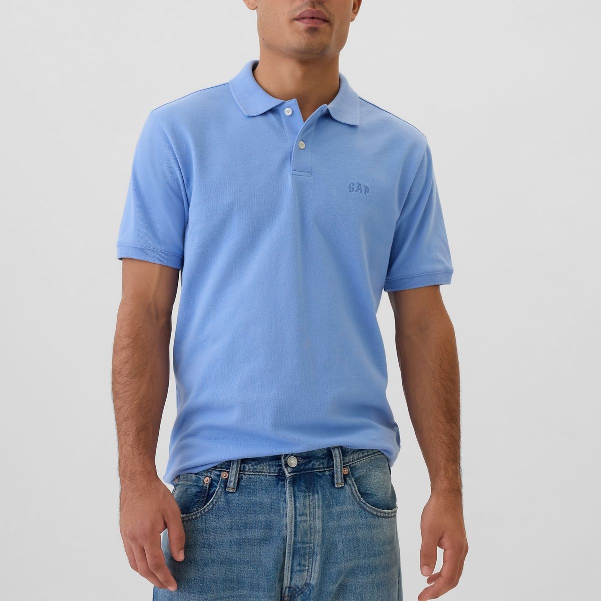 GAP - Polera Hombre Polo Azul