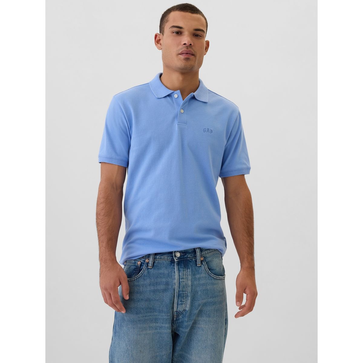 GAP - Polera Hombre Polo Azul