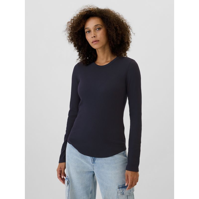 GAP - Polera Mujer Waffle Azul_.