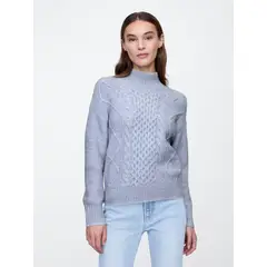 GAP - Sweater Mujer Mockneck Azul