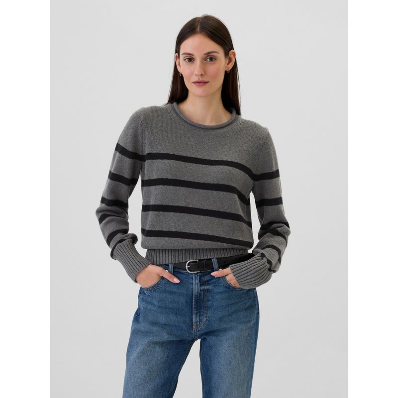 GAP - Sweater Mujer Roll Gris