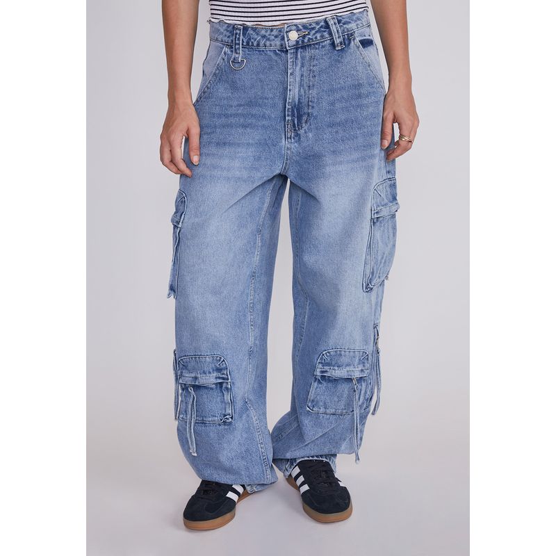 SIOUX - Jeans Mujer Baggy Azul Sioux