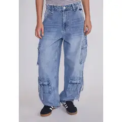 SIOUX - Jeans Mujer Baggy Azul