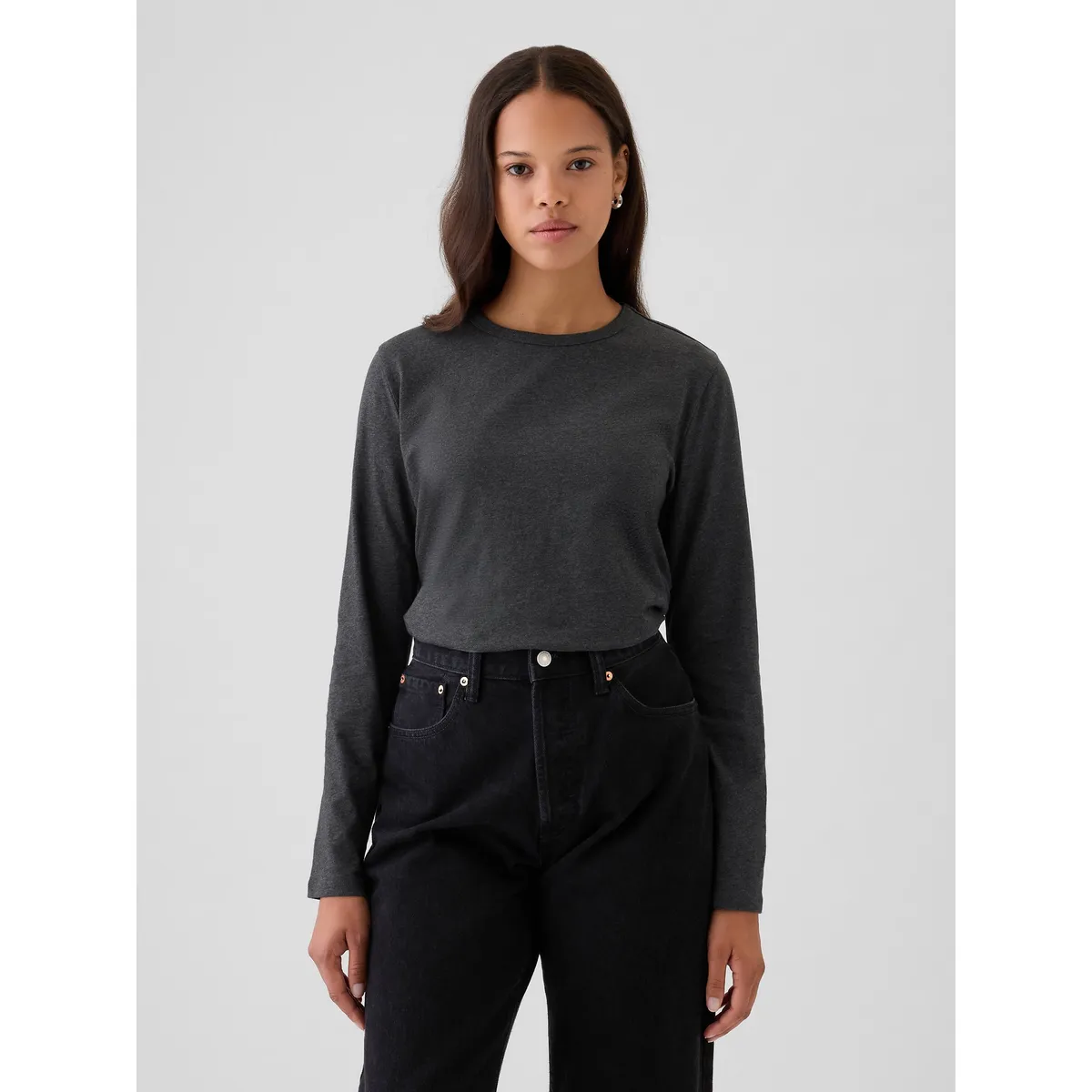 GAP - Polera Mujer Vintage Gris