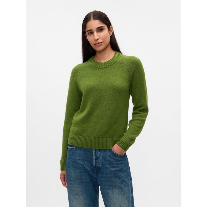 GAP - Sweater Mujer Crewneck Verde