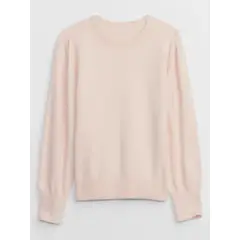 GAP - Sweater Niña Manga Puff Rosa