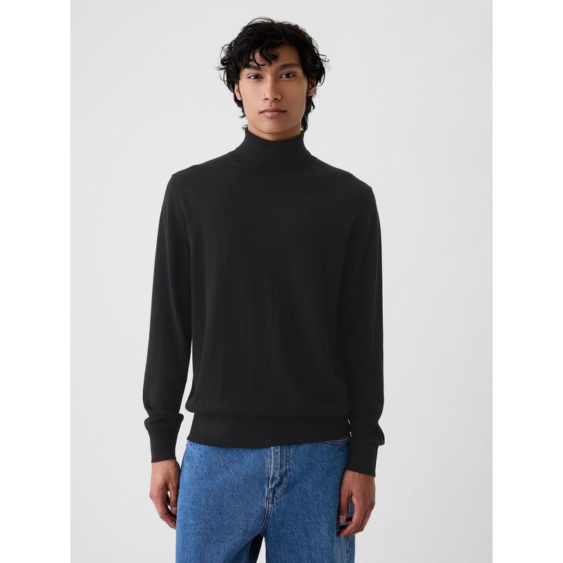 GAP - Sweater Hombre Merino Turtleneck Negro