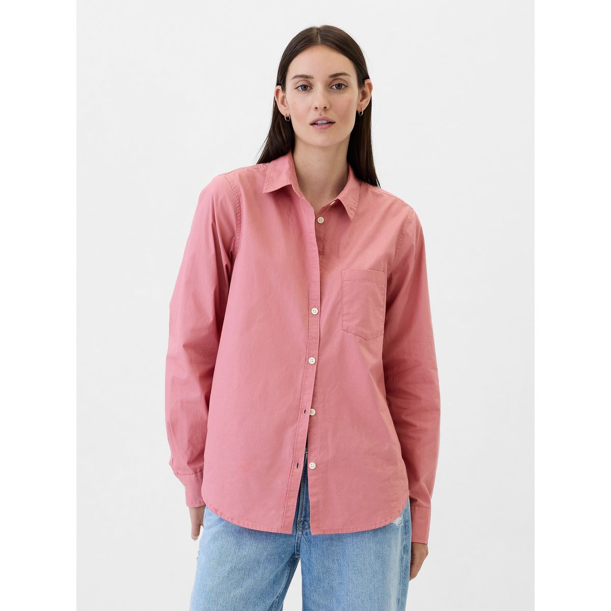 GAP - Camisa Mujer Clásica Rosa