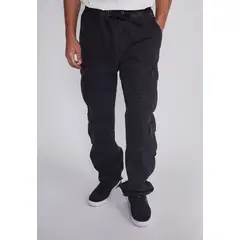SIOUX - Jeans Hombre Multicargo Negro