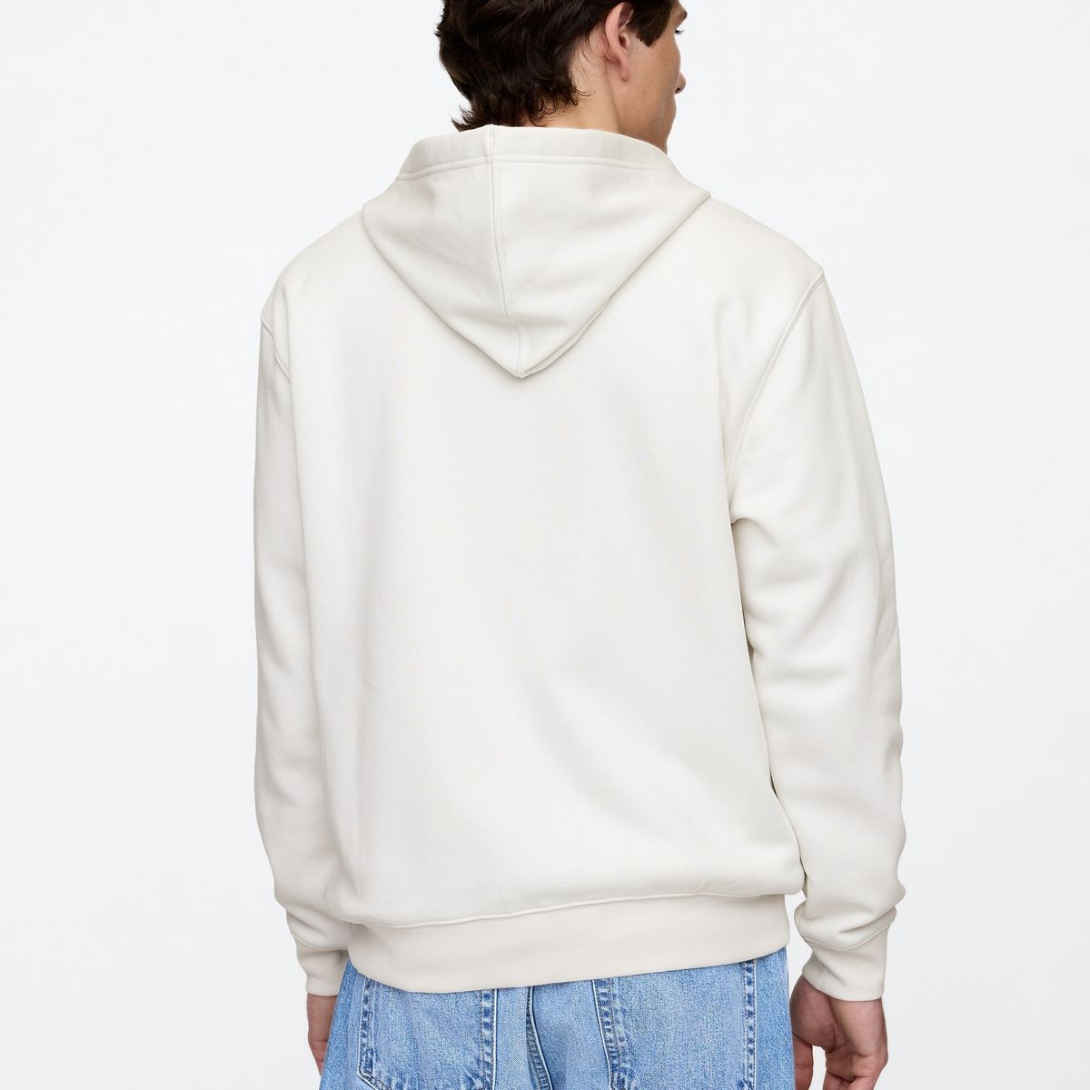 GAP - Polerón GAP Logo Con Cierre Hombre Blanco
