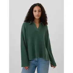 GAP - Sweater Mujer Johnny Verde
