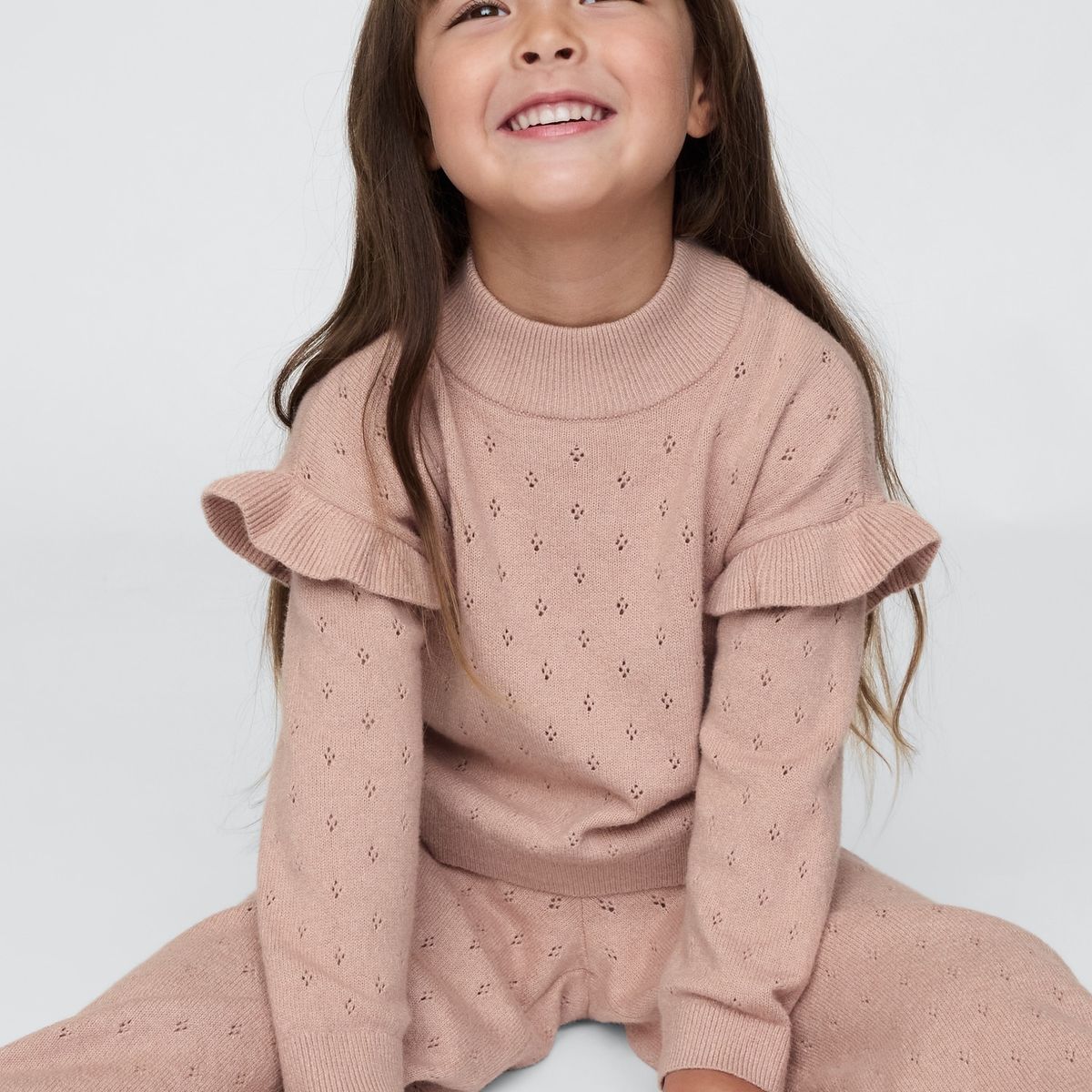 GAP - Sweater Gap Pointelle Toddler Niña Rosa