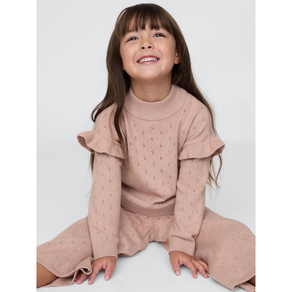GAP - Sweater Gap Pointelle Toddler Niña Rosa