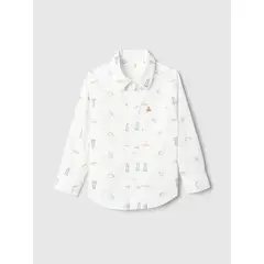 GAP - Camisa Niño Popelina Blanco