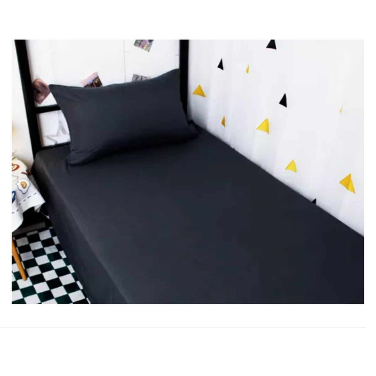 GENERICO - Sabana De 1 Plaza 144 Hilos Negro Liso