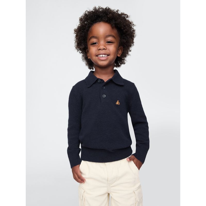 GAP - Sweater Bebé Niño Polo Pique Azul