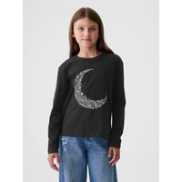 Polera Niña Gráfica Negro