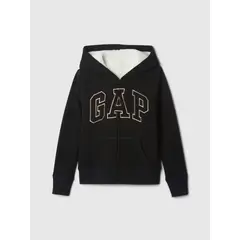GAP - Polerón Niña Logo Sherpa Negro
