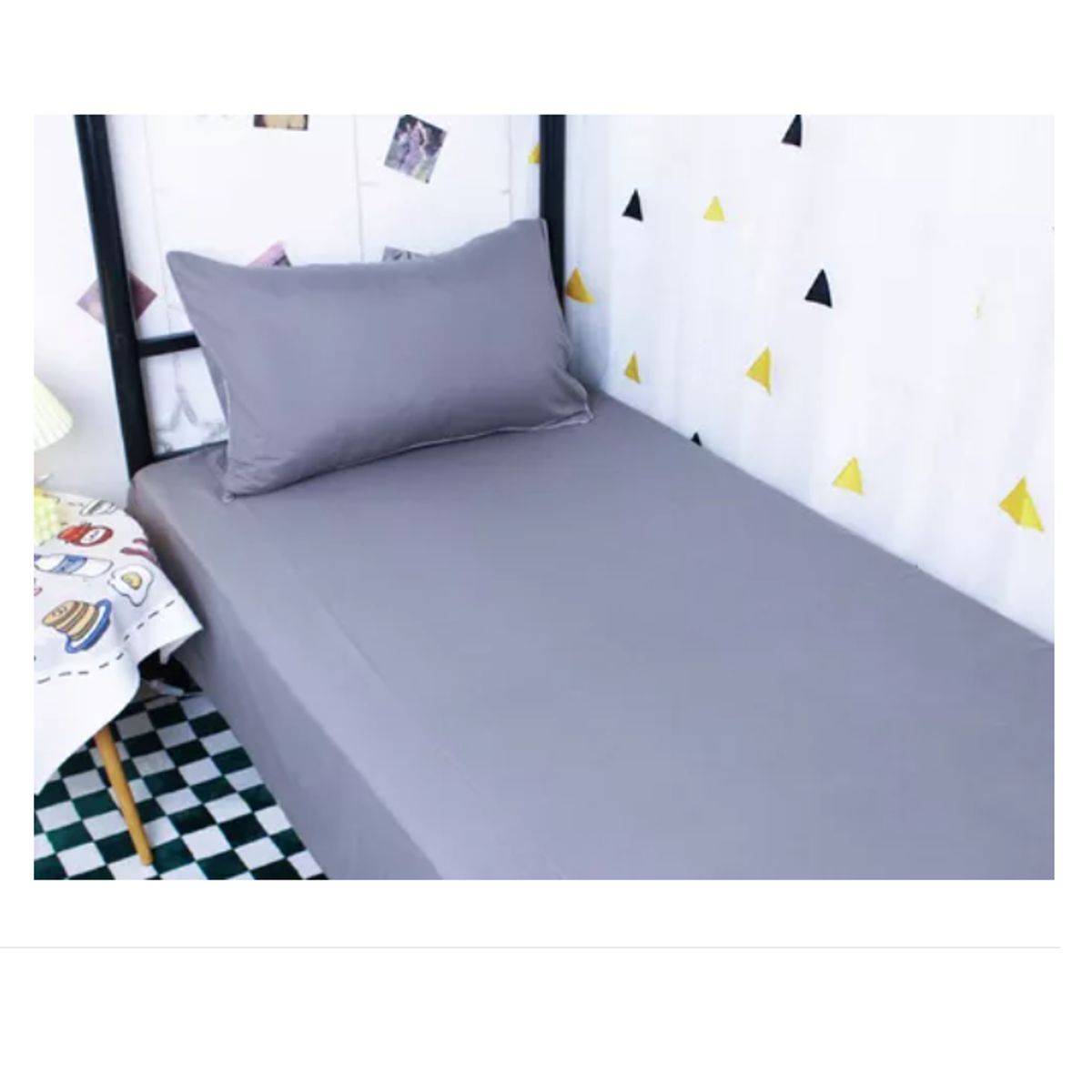 GENERICO - Sabana De 1 Plaza 144 Hilos Gris Liso