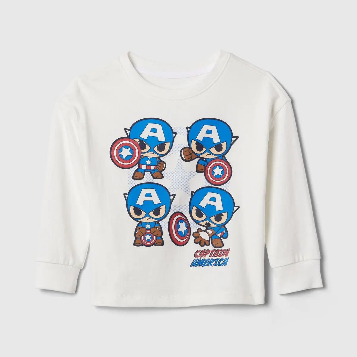 GAP - Polera Gap Marvel Manga Larga Toddler Niño Blanco