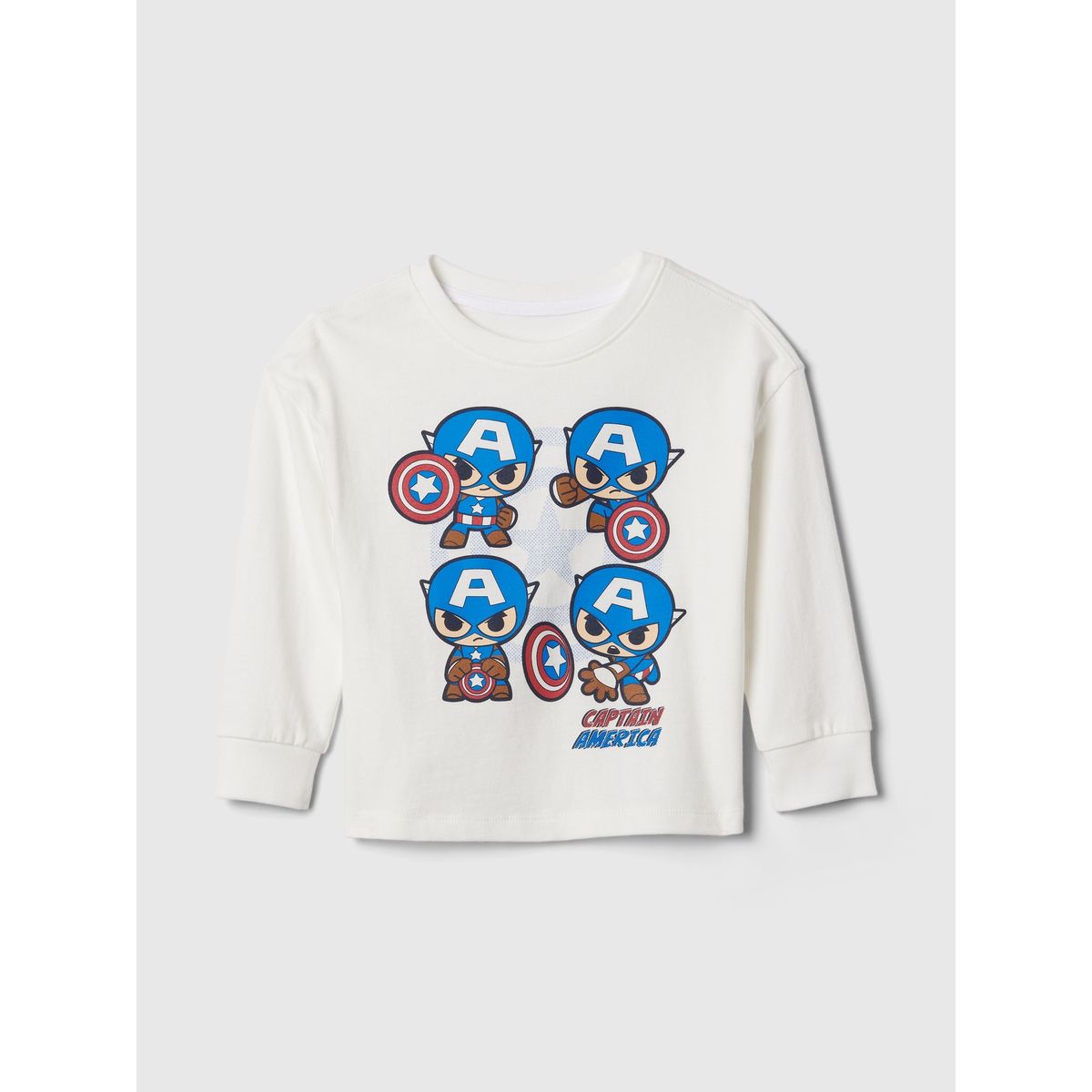 GAP - Polera Gap Marvel Manga Larga Toddler Niño Blanco