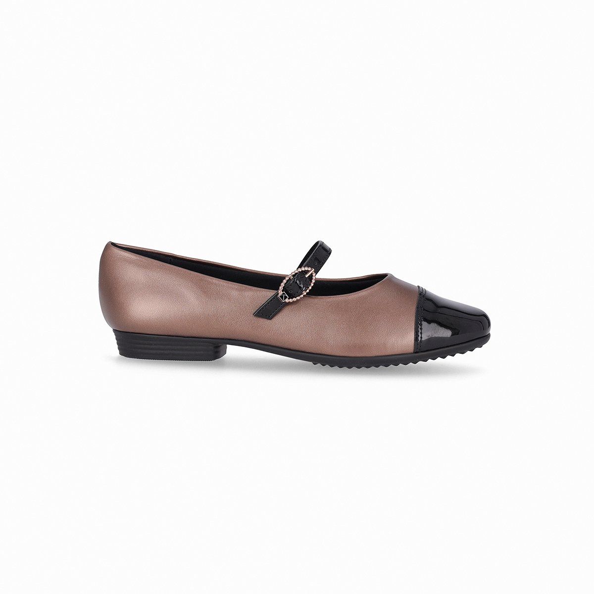 PICCADILLY - Ballerina Mary Jane Mujer Cobre/Negro  Raquel Piccadilly