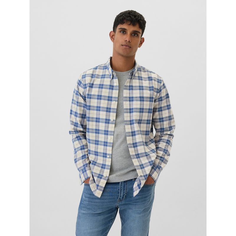 GAP - Camisa Hombre Oxford Azul