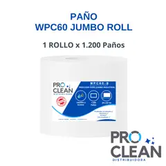 GENERICO - Paño PROCLEAN Limpieza industrial ROLLO X 1.200 Paños WPC60