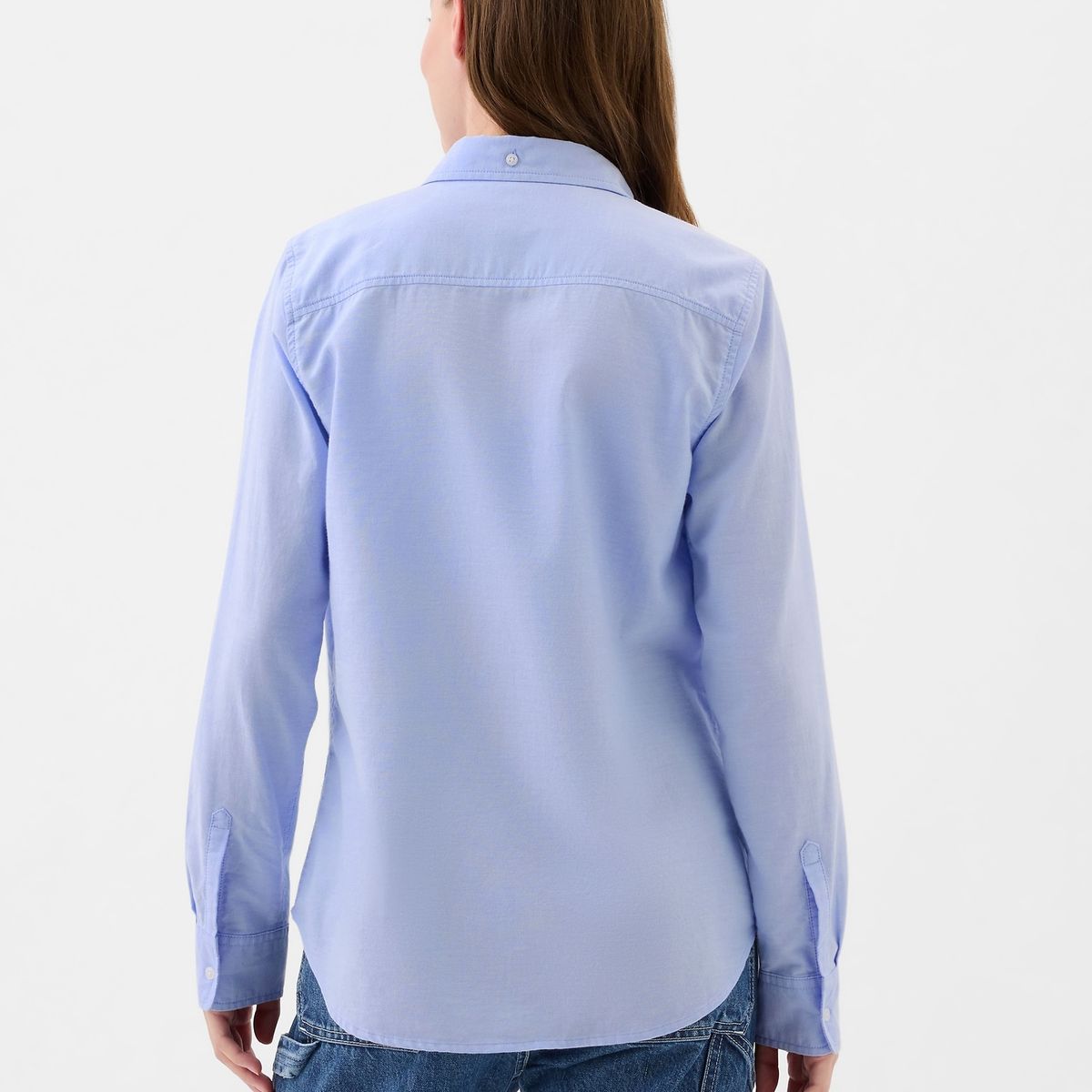 GAP - Blusa Mujer Logo Oxford Azul