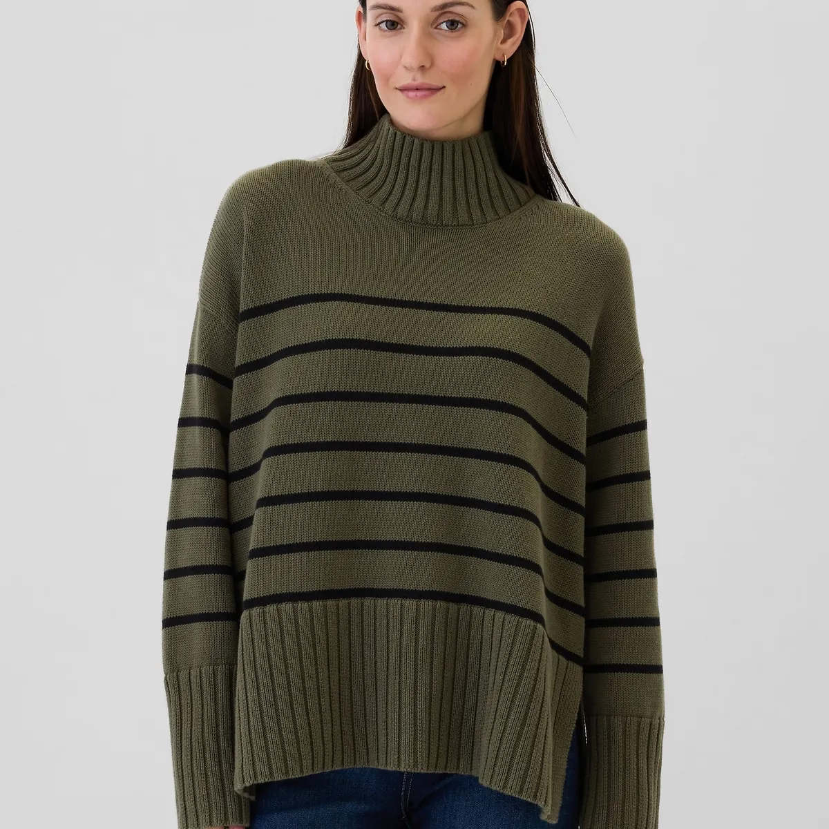 GAP - Sweater Mujer Mockneck Verde