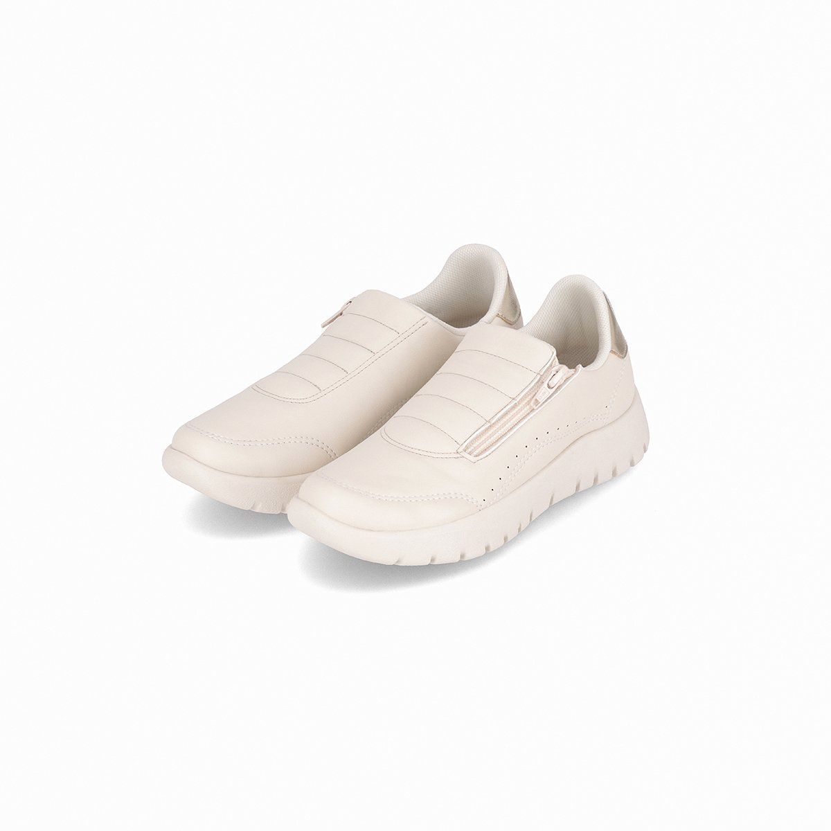 PICCADILLY - Zapatilla Urbana Mujer Crema Vicky/Cierre Piccadilly